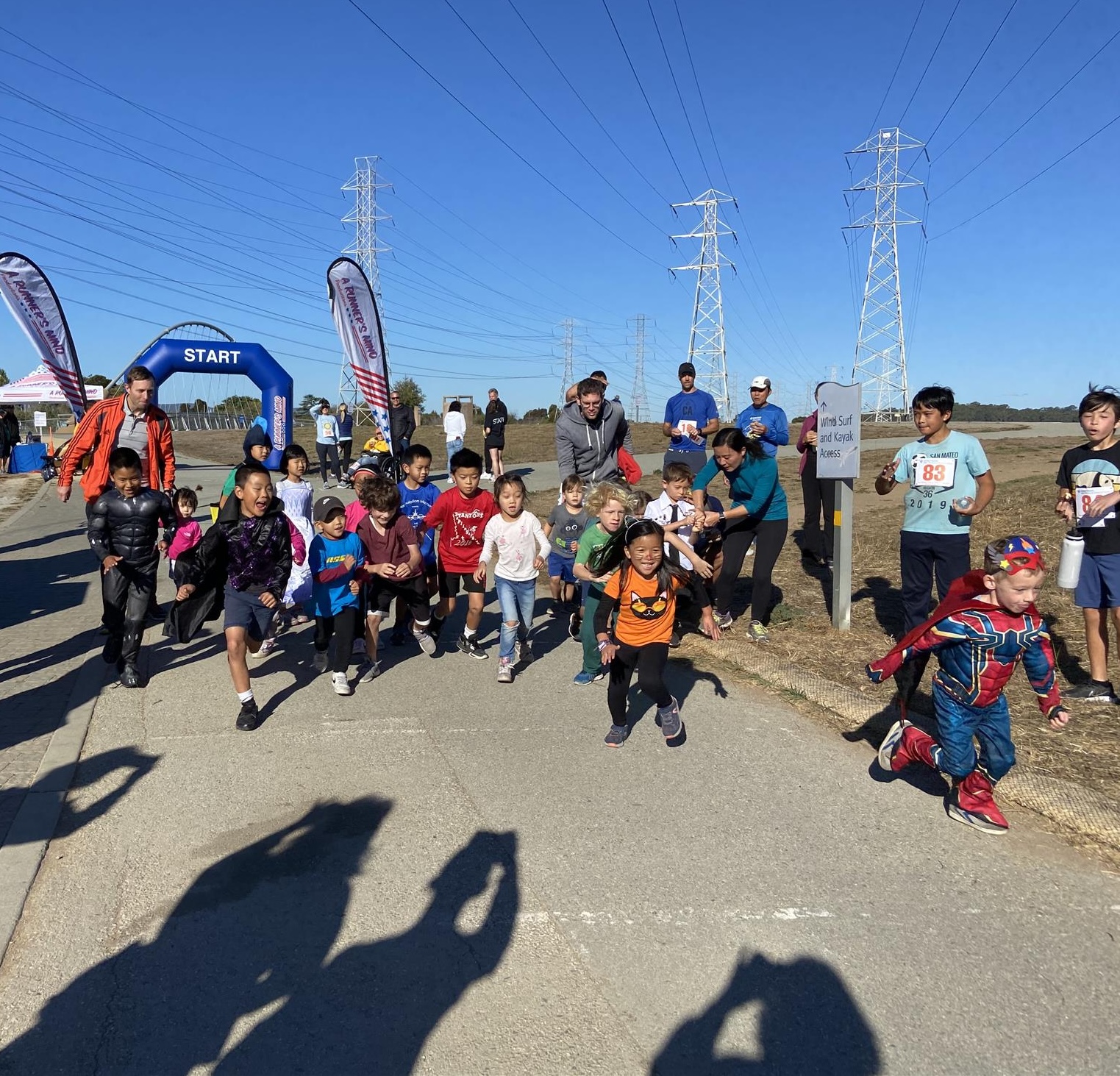 Children participating in the Kids Fun Run